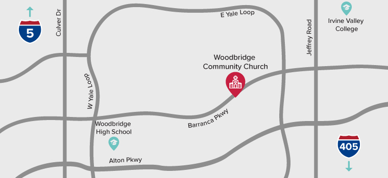 Map to Woodbridge Church
